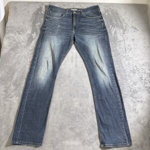 Denizen From Levi's 232 Jeans Mens 34x34 Blue Denim Cotton Slim Fit Straight Leg